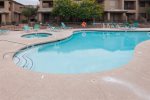 Heated swimming pool, hot tub, lounge areas, and fitness center